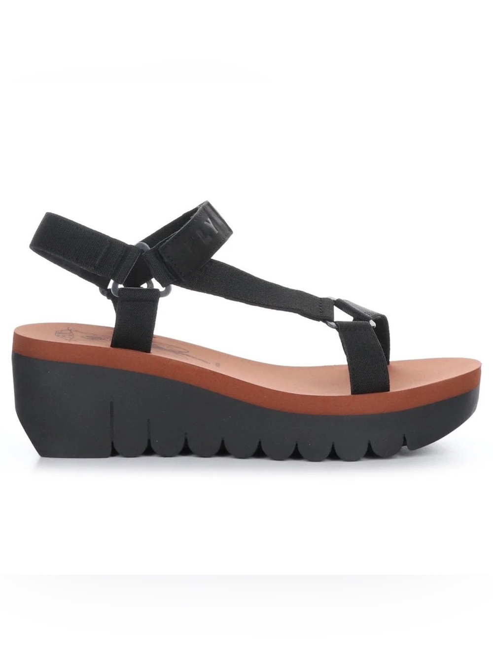 Fly London Womens Yefa Leather Textile Sandals